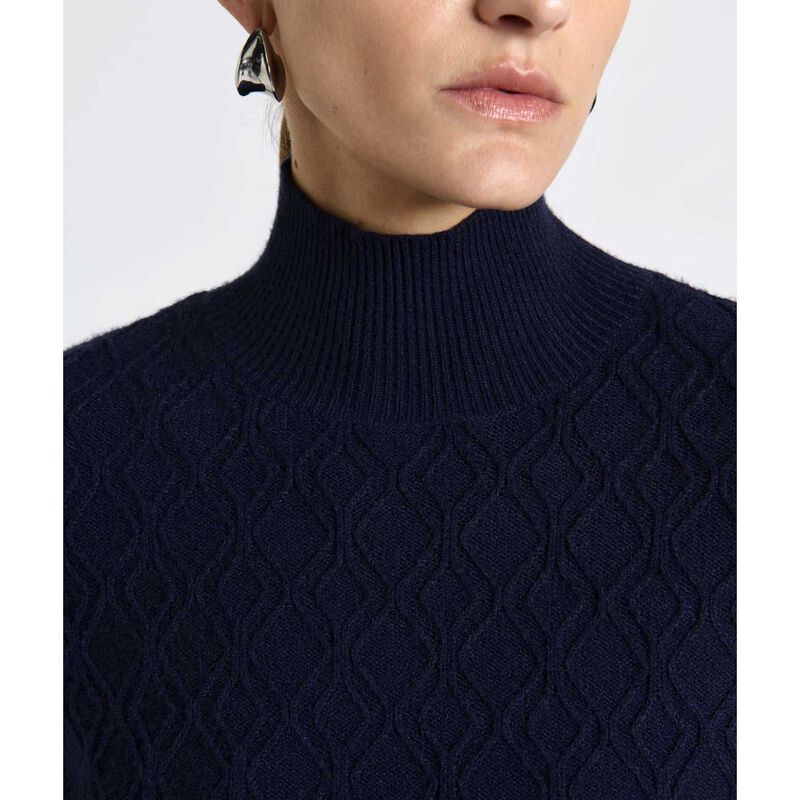 Cue Textured Funnel Neck Sweater image number 2